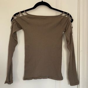 Free People skin-tight long sleeve shirt